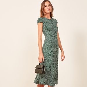 Reformation Maison Fauna dress, blue, sz 8-10